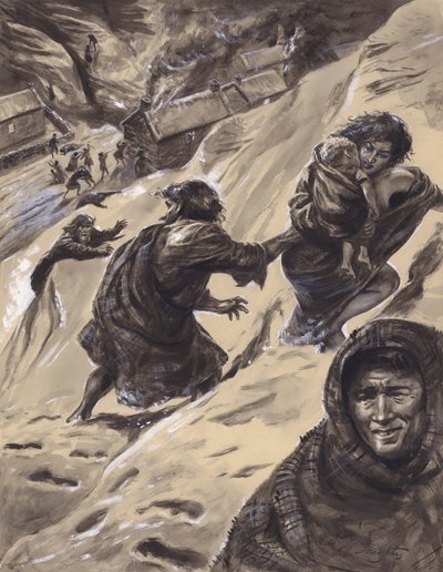 Masakr v Glencoe (kvaš na papíře) od C.L. Doughty