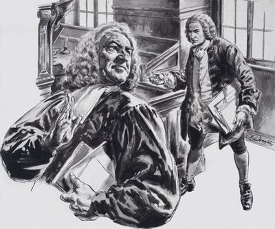 Johann Sebastian Bach (kvaš na papíře) od C.L. Doughty