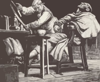 Sweeney Todd (litografie) od C.L. Doughty