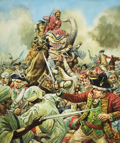 Bitva u Arcotu (kvaš na papíře) od C.L. Doughty
