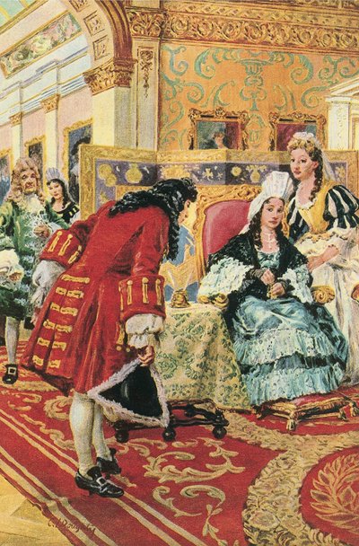 Vévoda z Marlborough vrací královně Anně zlaté klíče od královských komnat od C.L. Doughty