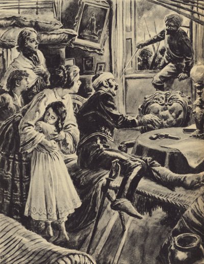 Indická vzpoura (litografie) od C.L. Doughty