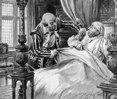 Londýnský starosta, kterého probudil požár, který se ukázal být velkým požárem Londýna (litografie) od C.L. Doughty