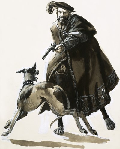 Thomas Seymour si vybil zlost zastřelením jednoho z králových psů. od C.L. Doughty