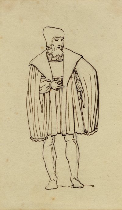 Kostýmní studie 16. století. od Christoffer Wilhelm Eckersberg