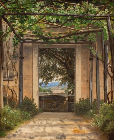Pergola, Itálie od Christoffer Wilhelm Eckersberg