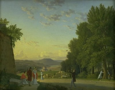 Pohled z Meudonského zámku od Christoffer Wilhelm Eckersberg