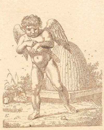 Amor pokousaný včelou od Christoffer Wilhelm Eckersberg