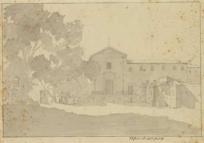 Kapucínský klášter v Castel Gandolfo jihovýchodně od Říma. od Christoffer Wilhelm Eckersberg