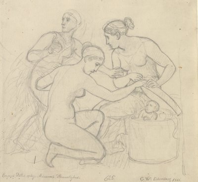 Cecropsovy dcery odhalí Minervina tajemství od Christoffer Wilhelm Eckersberg