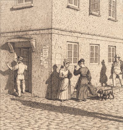 Roh ulice. Ilustrace pro "Lineární perspektiva", Deska VII od Christoffer Wilhelm Eckersberg