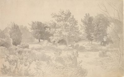 Ohrada se stromy od Christoffer Wilhelm Eckersberg