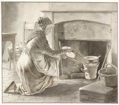 Jídlo je připraveno. Eckersbergova hostitelka v Paříži (?) od Christoffer Wilhelm Eckersberg