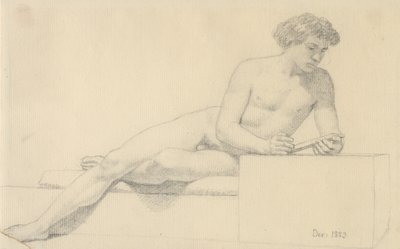 Ležící mužský model. od Christoffer Wilhelm Eckersberg