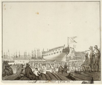 Loď Prins Christian Frederik najela na mělčinu od Christoffer Wilhelm Eckersberg