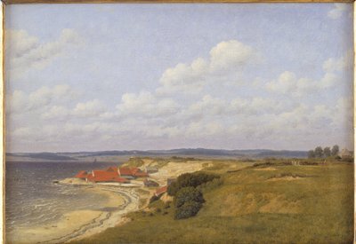 Renbjærg Tileworks od Flensburg Fiord od Christoffer Wilhelm Eckersberg