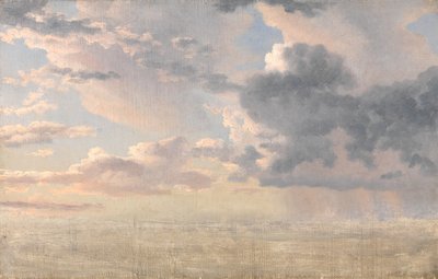 Studie mraků nad zvukem od Christoffer Wilhelm Eckersberg