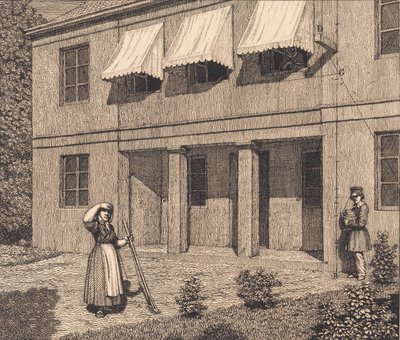 Mimo vilu. Ilustrace pro "Lineární perspektiva", Deska V od Christoffer Wilhelm Eckersberg