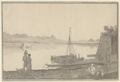 Pohled z Bonnu proti Rýnu od Christoffer Wilhelm Eckersberg