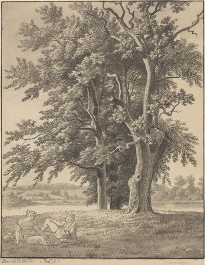 Ostrov ve Valsølille od Christoffer Wilhelm Eckersberg