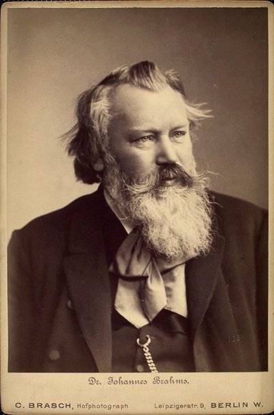 Johannes Brahms , německý skladatel a pianista, 1889 od C Brasch