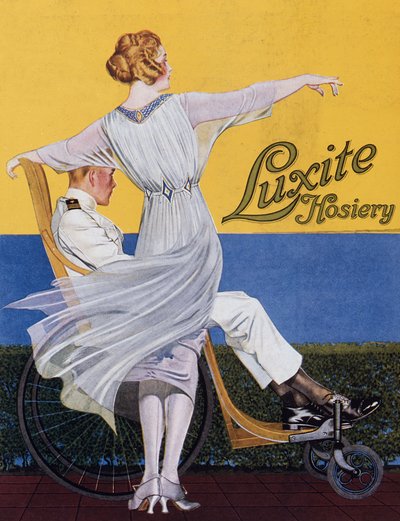 Reklama na punčochové zboží Luxite z časopisu Vogue, 1919 od C. Coles Phillips