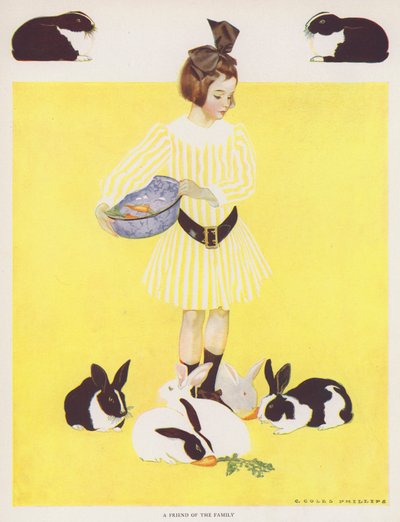 Coles Phillips Girl, přítel rodiny (barevné lito) od C. Coles Phillips