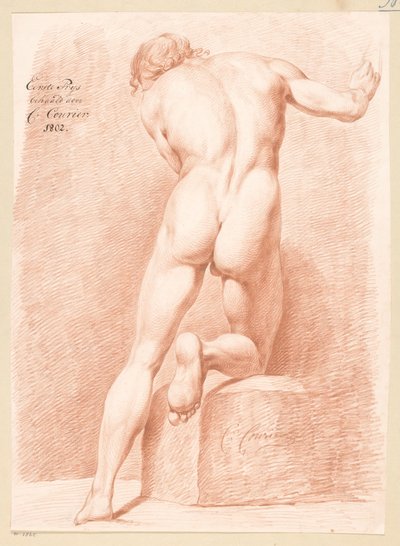 Stojící mužský akt, pohled zezadu (1. cena 1802) od C. Courier