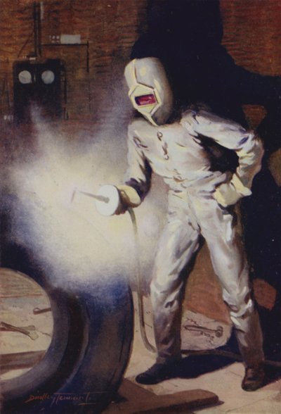 Obloukové svařování (barevné lito) od C. Dudley (after) Tennant