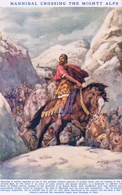 Hannibal Crossing the Mighty Alps, ilustrace z 