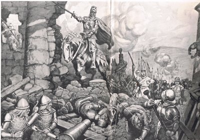 Henry V at the Siege of Harfleur, ilustrace z 