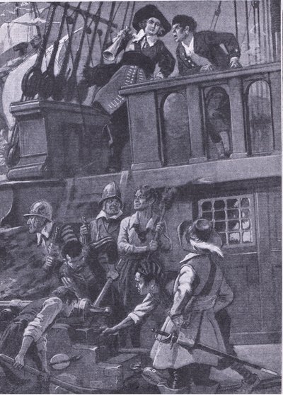 Jak generál Blake bojoval v námořních bitvách, ilustrace z „Cassell