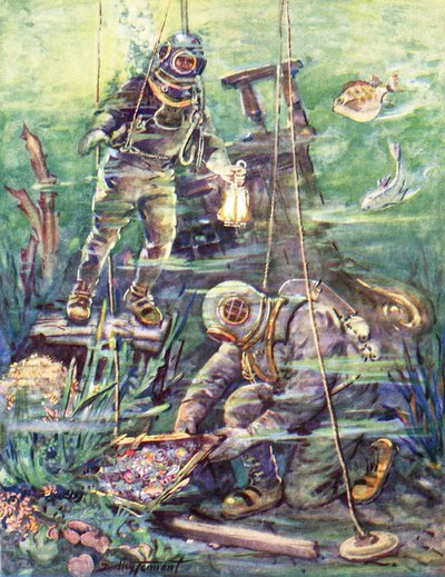 V nádherném podmořském světě (barva litho) od C. Dudley Tennant
