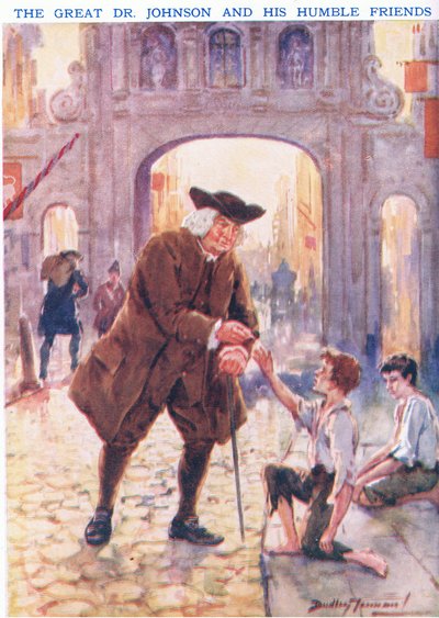 Velký doktor Johnson a jeho skromní přátelé (barva lito) od C. Dudley Tennant