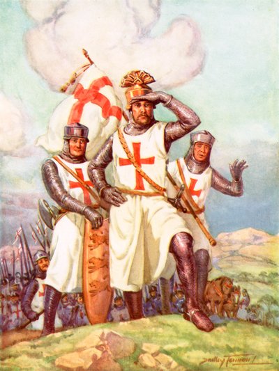 Král se lvím srdcem ve Svaté zemi (barva litho) od C. Dudley Tennant