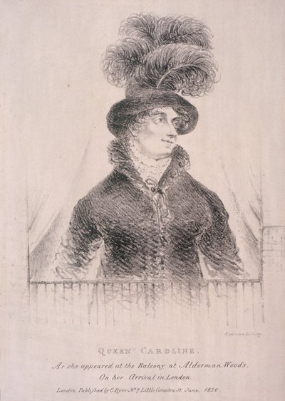 Caroline, choť Jiřího IV, 1820 od C Dyer