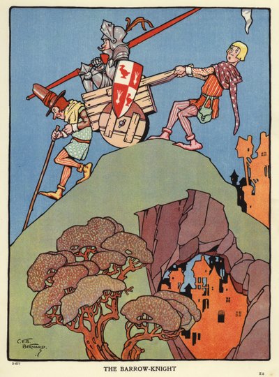 Mohyla-rytíř (barva litho) od C. E. B. Bernard
