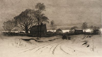 (Venkovská zimní scéna) od C. F. William Mielatz