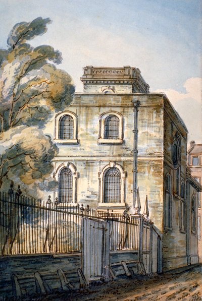 Church of All Hallows the Great, Upper Thames Street, Londýn, 1813 od C John M Whichelo
