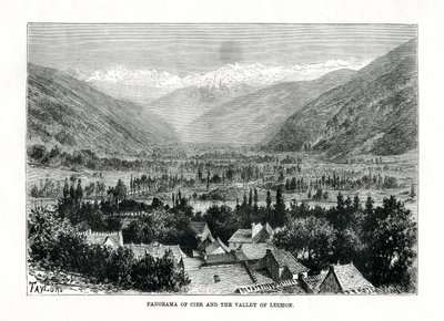 Cier a údolí Bagneres-de-Luchon, Francie, c1879. od C. Laplante
