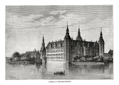 Zámek Frederiksborg, Kodaň, Dánsko, 1879 od C. Laplante