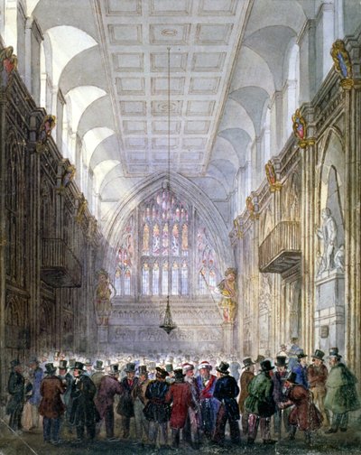 Interiér Guildhall, City of London, 1838. od C Matthews