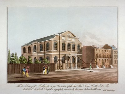 Metodistická kaple v Lambeth, Londýn, 1816. od C Rosenberg