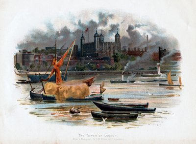 Tower of London, Anglie, 1895 od C. Wilkinson