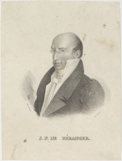 Portrét Pierre-Jean de Béranger 1780-1857. od Cäcilie Brandt