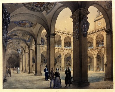 Univerzita BOLOGNA : Archiginnasium "Dolní arkády" od Calisto & Tomaselli Contardo (1827 57) Zanotti Cavazzoni
