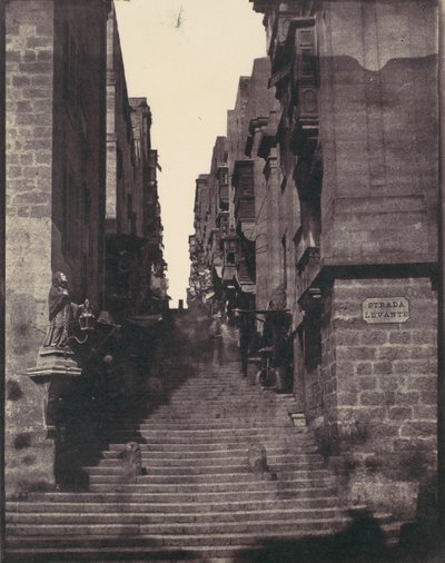 Strada Levante, Valletta, Malta, 50. léta 19. století. od Calvert Jones