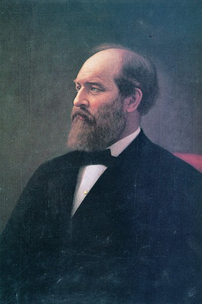 James A. Garfield (1831-81) (olej na plátně) od Calvin Curtis