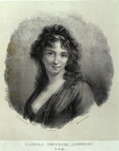 Portrét Isabelly Teotochi Albrizzi (litho) od Camilla Guiscardi