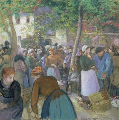 Drůbeží trh u Gisors od Camille Jacob Pissarro